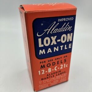 Vintage ALADDIN LOX-ON MANTLE for 12-B-C-21c Models  # 24203 New Old Stock
